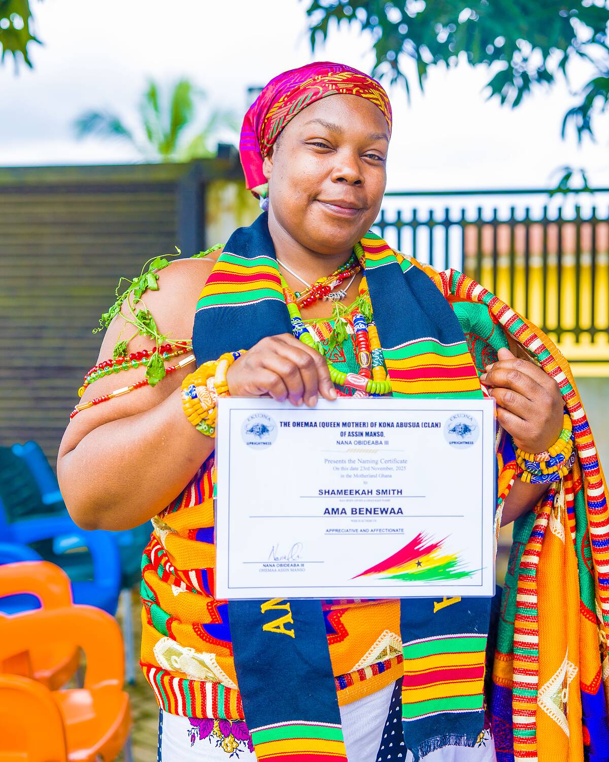 Naming ceremony, a Ghanaian name conferred in tradition