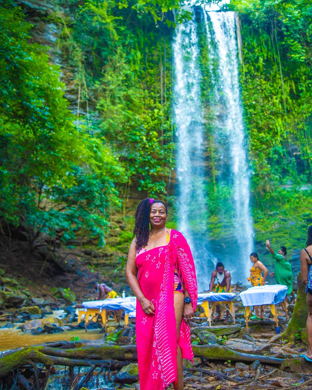 Waterfall hike and rest