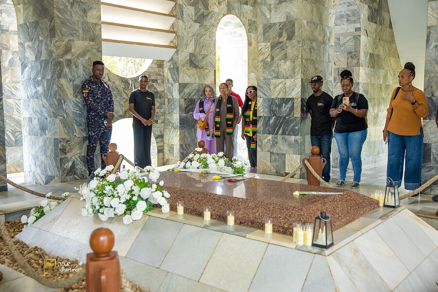 Inside the mausoleum at Nkrumah Memorial Park